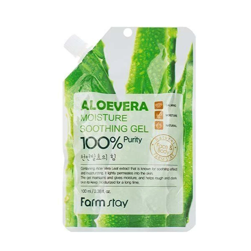 FARMSTAY, Увлажняющий успокаивающий гель для лица и тела с экстрактом алоэ Moisture Soothing Gel Aloevera, 100 мл