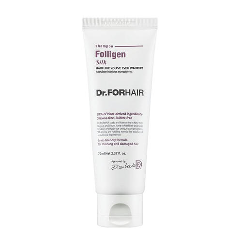 DR.FORHAIR, Шампунь бессульфатный для сухих пористых и поврежденных волос Folligen Silk, 70 мл