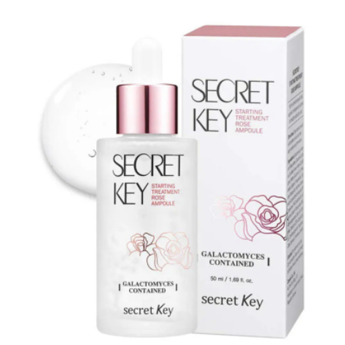 SECRET KEY, Увлажняющая ампульная сыворотка для лица с розовой водой Starting Treatment Rose Ampoule, 50 мл