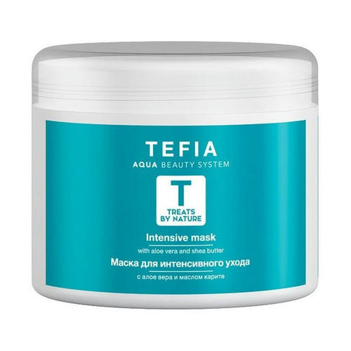 TEFIA, Маска для интенсивного ухода с алоэ вера и маслом карите Treats By Nature, 500 мл
