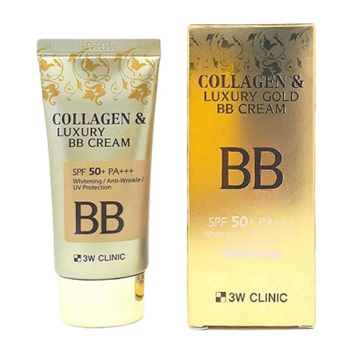 3W CLINIC, BB-крем с коллагеном и золотом SPF50+ Collagen & Luxury Gold BB Cream, 50 мл