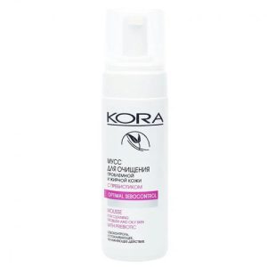 KORA, Мусс для очищения проблемной и жирной кожи с пребиотиком, 160 мл