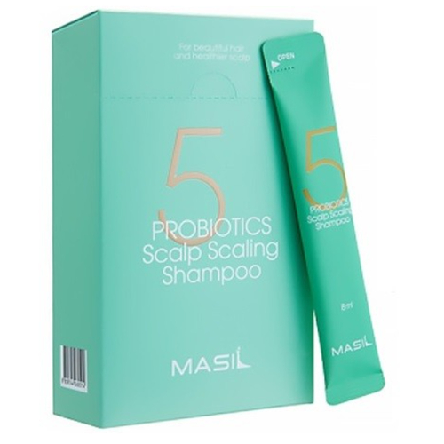 MASIL, Шампунь для глубокого очищения кожи головы с 5 видами пробиотиков 5 Probiotics Scalp Scaling, 20*8 мл