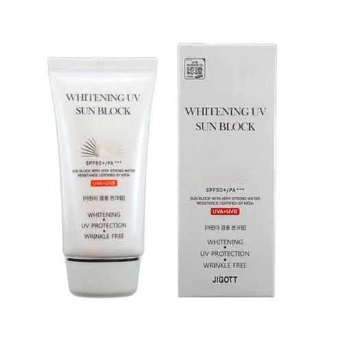 JIGOTT, Солнцезащитный крем Whitening Uv Sun Block Cream SPF50+ PA+++, 70 мл