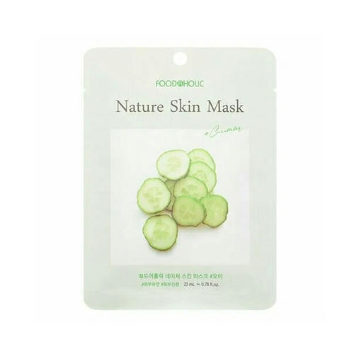 FOODAHOLIC, Тканевая маска для лица с экстрактом огурца Nature Skin Mask, 25 гр