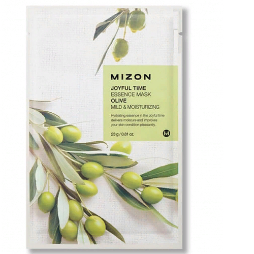MIZON, Тканевая маска для лица с экстрактом оливы Joyful Time Essence Mask Olive, 1 шт