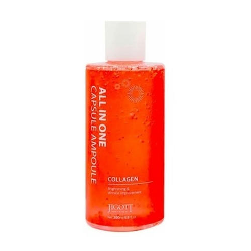 JIGOTT, Мультифункциональная сыворотка для лица с коллагеном All-In-One Collagen Capsule Ampoule, 200 мл