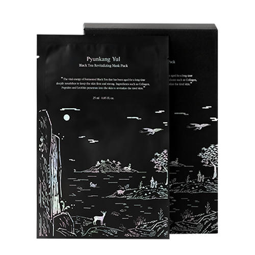 Pyunkang Yul Тканевые маски с чёрным чаем Black Tea Revitalizing Mask Pack 10шт