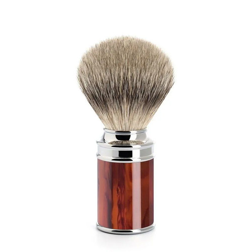 Помазок MUEHLE TRADITIONAL, барсучий ворс высшей категории Silvertip, смола черепахового цвета