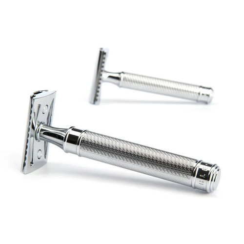 Т-образная бритва MUEHLE TRADITIONAL, c удлиненной ручкой, хром, closed comb — изображение 3