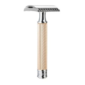 Т-образная бритва MUEHLE TRADITIONAL, розовое золото, open comb, уцененный товар