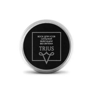 Воск для усов Trius сильной фиксации без запаха, 15 мл