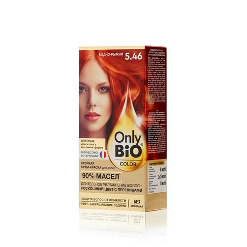 Крем - краска для волос Only Bio Color 5.46, Медно-рыжий, 115мл