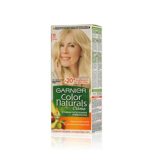 Крем - краска Garnier Color Naturals стойкая для волос 10 Белое солнце