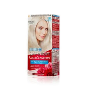 Суперосветляющая крем - краска Garnier Color Sensation "Роскошный цвет" с эссенцией дикой розы 901 Серебристый блонд 140мл