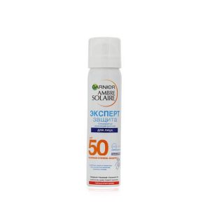Солнцезащитный увлажняющий сухой спрей для лица Garnier Ambre Solaire "Эксперт защита" SPF 50 75мл