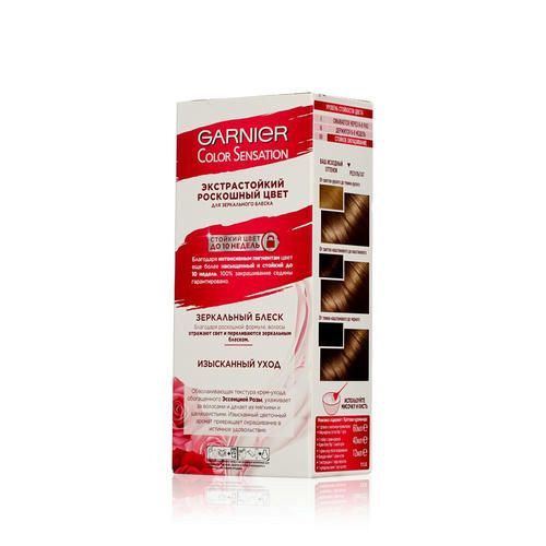 Крем - краска Garnier Color Sensation стойкая для волос 6.0 Роскошный темно-русый — изображение 4