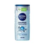 Мужской гель для душа Nivea Men "Заряд чистоты" с очищающими микрочастицами 250мл