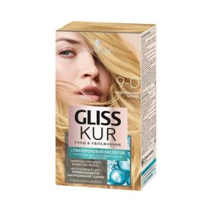 Стойкая краска для волос Gliss Kur Уход & увлажнение с гиалуроновой кислотой 9-0 Натуральный блонд