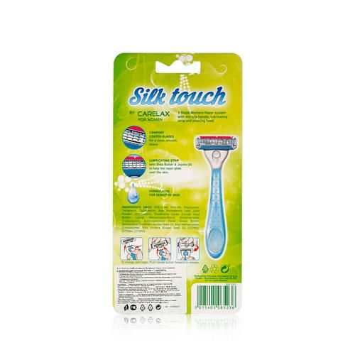 Женский станок Carelax Silk Touch для бритья + кассета — изображение 2