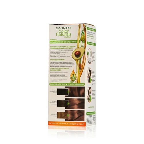 Крем - краска Garnier Color Naturals стойкая для волос 6.25 Шоколад — изображение 3