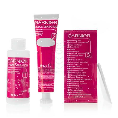 Стойкая крем - краска Garnier Color Sensation для волос 7.12 Жемчужно-пепельный блонд — изображение 3