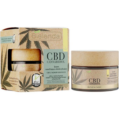 Bielenda CBD Cannabidiol Moisturizing & Detoxifying Cream - Крем для жирной и комбинированной кожи, 50 мл.