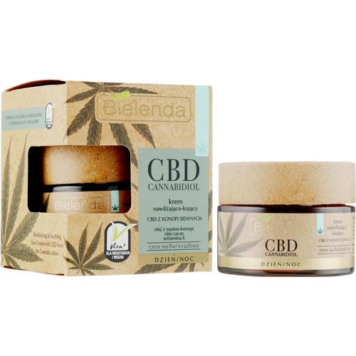 Bielenda CBD Cannabidiol Moisturizing & Soothing Cream - Крем для сухой и чувствительной кожи, 50 мл.