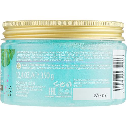 Bielenda Exotic Paradise Nourishing Body Scrub Figa - Сахарный скраб для тела питательный "Инжир", 350 г. — изображение 3