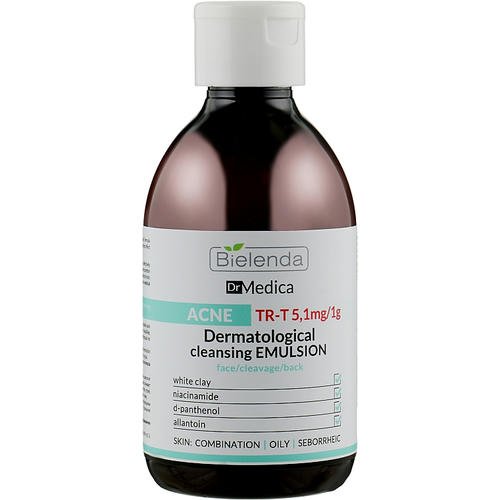 Bielenda Dr Medica Acne Dermatological Cleansing Emulsion For Face, Cleavage, Back - Дерматологическая очищающая эмульсия анти-акне, 250 мл. — изображение 3