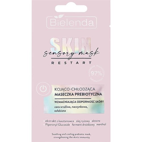 Bielenda Skin Restart Sensory Soothing & Cooling Prebiotic Mask (пробник) - Успокаивающая и охлаждающая маска для лица с пребиотиками, 8 г.