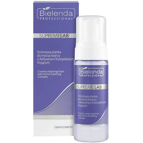 Bielenda Professional SupremeLab Clean Comfort Creamy Cleansing Foam With Active Soothing Complex - Кремообразная пенка для умывания, 150 мл. — изображение 2