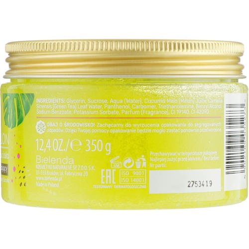 Bielenda Exotic Paradise Moisturising Body Scrub Melon - Сахарный скраб для тела увлажняющий "Дыня", 350 г. — изображение 3