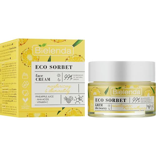 Bielenda Eco Sorbet Moisturizing & Brightening Face Cream - Увлажняющий и осветлящий крем для лица, 50 мл. — изображение 2