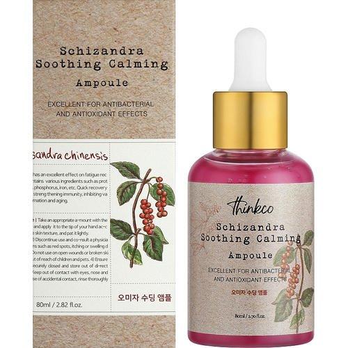 Thinkco Schizandra Soothing Calming Ampoule - Успокаивающая сыворотка с лимонником для комбинированной и жирной кожи лица, 80 мл. — изображение 2