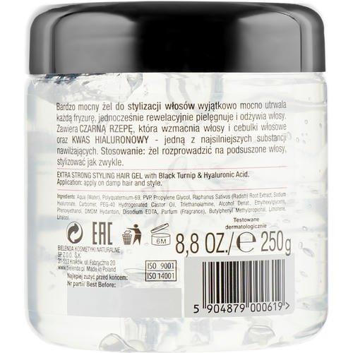 Bielenda Graffiti 3D Extra Strong Styling Hair Gel - Гель для волос с черной репой, 250 г. — изображение 2