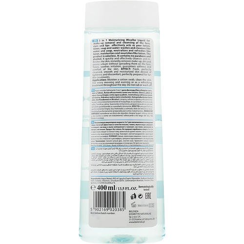 Bielenda Expert Micellar - Увлажняющая мицеллярная жидкость 3в1 для умывания и снятия макияжа, 400 мл. — изображение 2