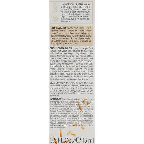 Bielenda Vegan Muesli Eye Cream - Крем под глаза увлажняющий, 15 г. — изображение 2