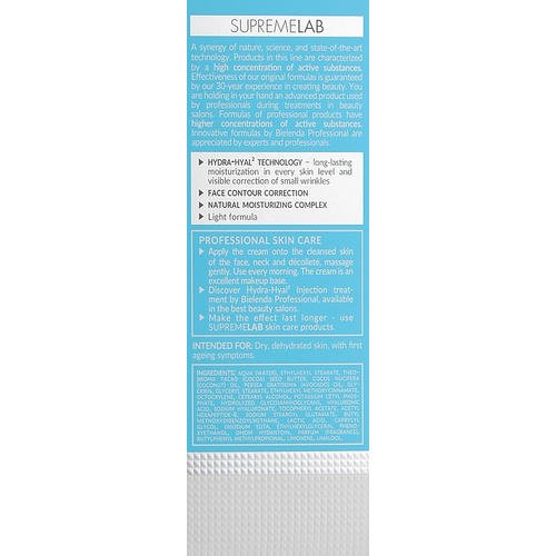 Bielenda Professional Supremelab Hydra-hyal2 - Гиалуроновый крем для лица SPF15, 50 мл. — изображение 3
