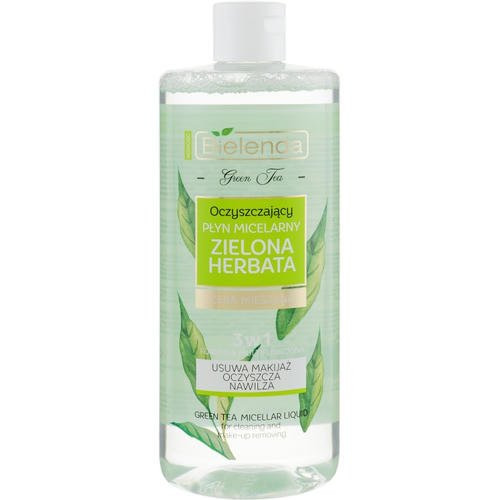 Bielenda Green Tea Cleansing Micellar Liquid 3in1 - Очищающая мицеллярная жидкость 3в1, 500 мл.