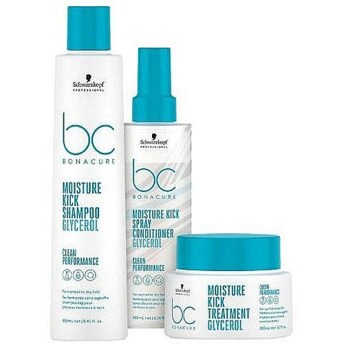 Schwarzkopf Professional Bonacure Geschenkset Moisture Kick (shm/250ml + cond/200ml + mask/200ml + bag/1pc) - Набор — изображение 2