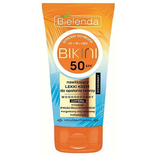 Bielenda Bikini Moisturizing Face Cream SPF50 - Солнцезащитный крем для лица, 50 мл.