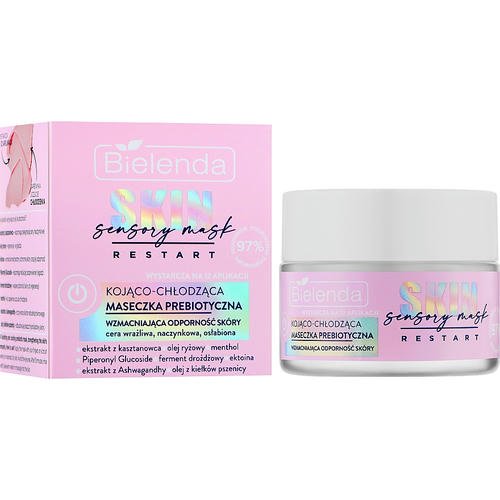 Bielenda Skin Restart Sensory Soothing & Cooling Prebiotic Mask - Успокаивающая и охлаждающая маска для лица с пребиотиками, 50 мл. — изображение 2
