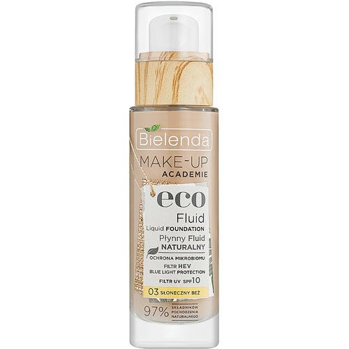 Жидкий тональный флюид - Bielenda Eco Fluid Liquid Foudation SPF 10, 30 г.