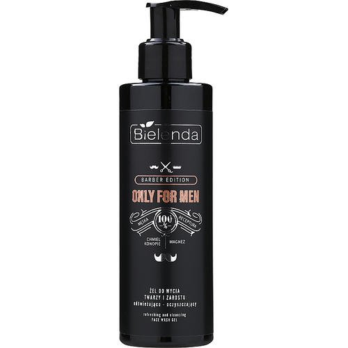Bielenda Barber Edition Only For Men - Очищающий гель для лица и бороды, 190 г. — изображение 2