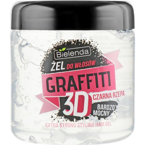Bielenda Graffiti 3D Extra Strong Styling Hair Gel - Гель для волос с черной репой, 250 г.