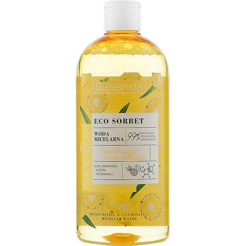 Bielenda Eco Sorbet Moisturizing&Illuminating Micellar Water - Мицеллярная вода "Увлажняющая и осветляющая", 500 мл.