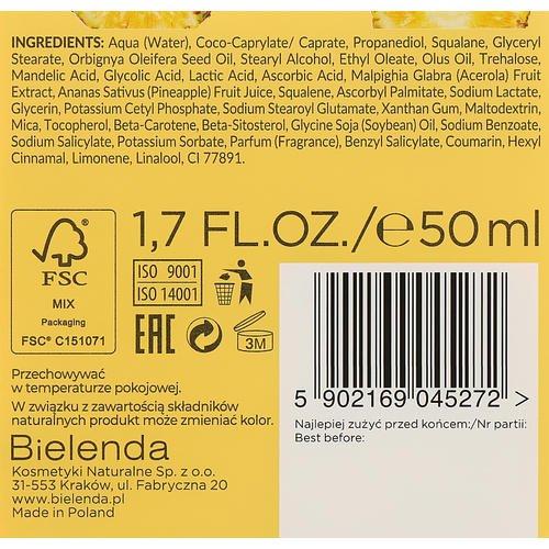 Bielenda Eco Sorbet Moisturizing & Brightening Face Cream - Увлажняющий и осветлящий крем для лица, 50 мл. — изображение 3