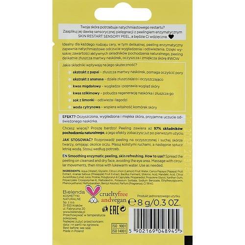 Bielenda Skin Restart Sensory Smoothing Enzyme Peeling - Разглаживающий энзимный пилинг для лица, освежающий кожу, 8 г. — изображение 2