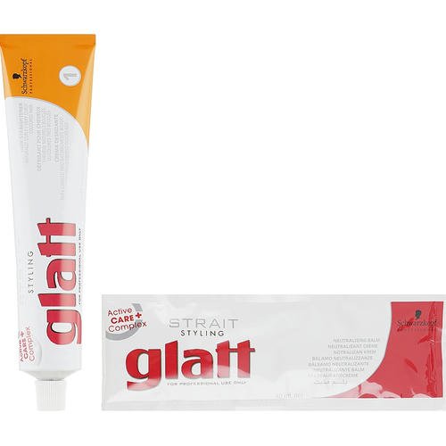 Schwarzkopf Professional Strait Styling Glatt kit 1 (cr/82ml + balm/2x40ml) - Набор для выравнивания волос — изображение 2